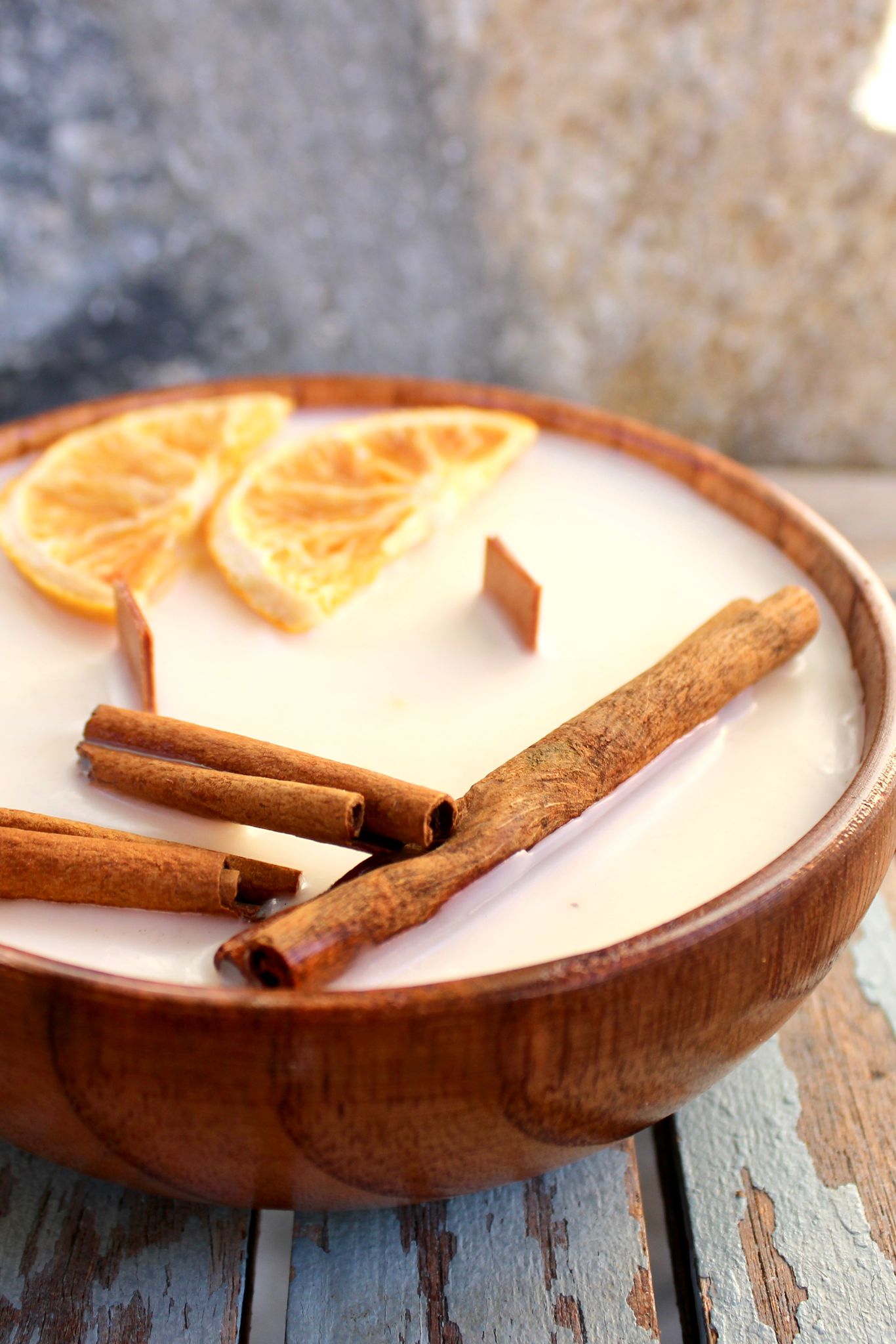 Vela de canela y naranja 12x4 cm - Imagen 4