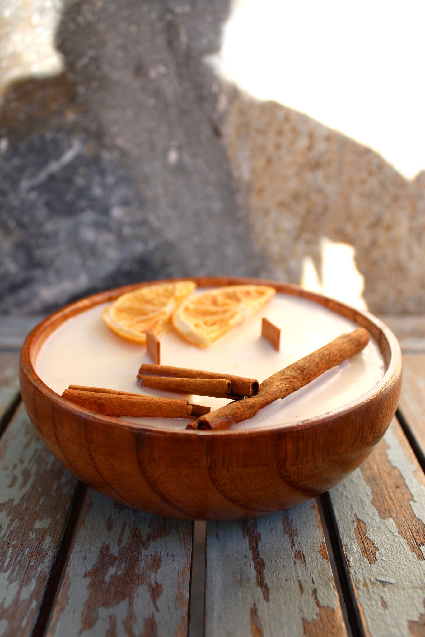 Vela de canela y naranja 12x4 cm - Imagen 2